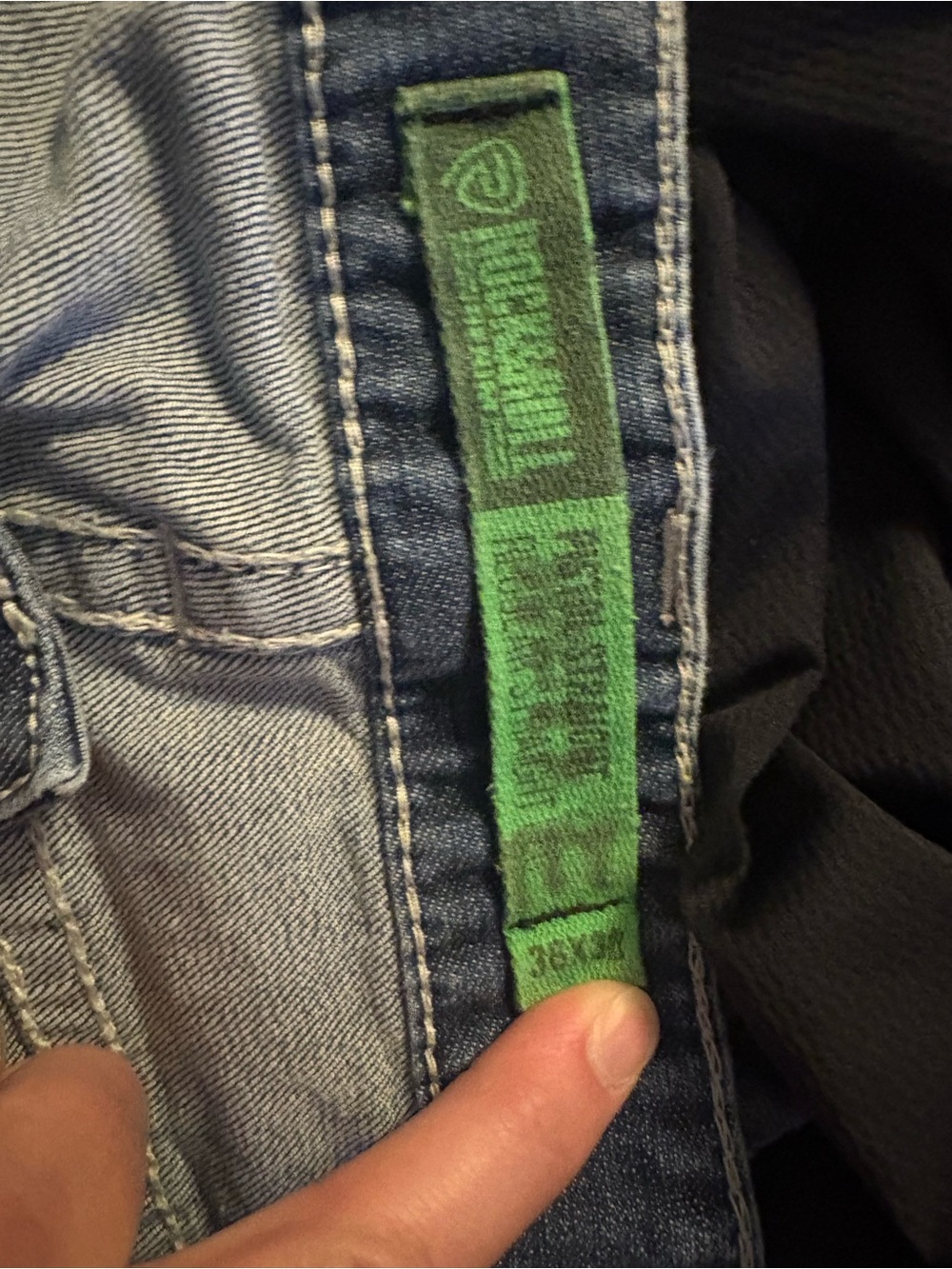 Rock and Roll Men's Straight Leg Jeans in Faded Blue Wash - Picture 6 of 11